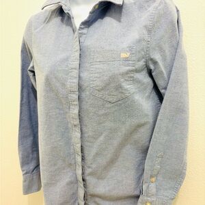 Vineyard Vines Relaxed Fit Button Down Denim Top